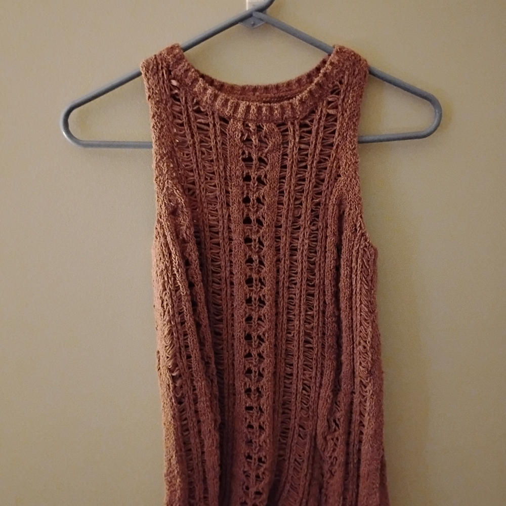 American Eagle Outfitters Brown Knit Tank Top